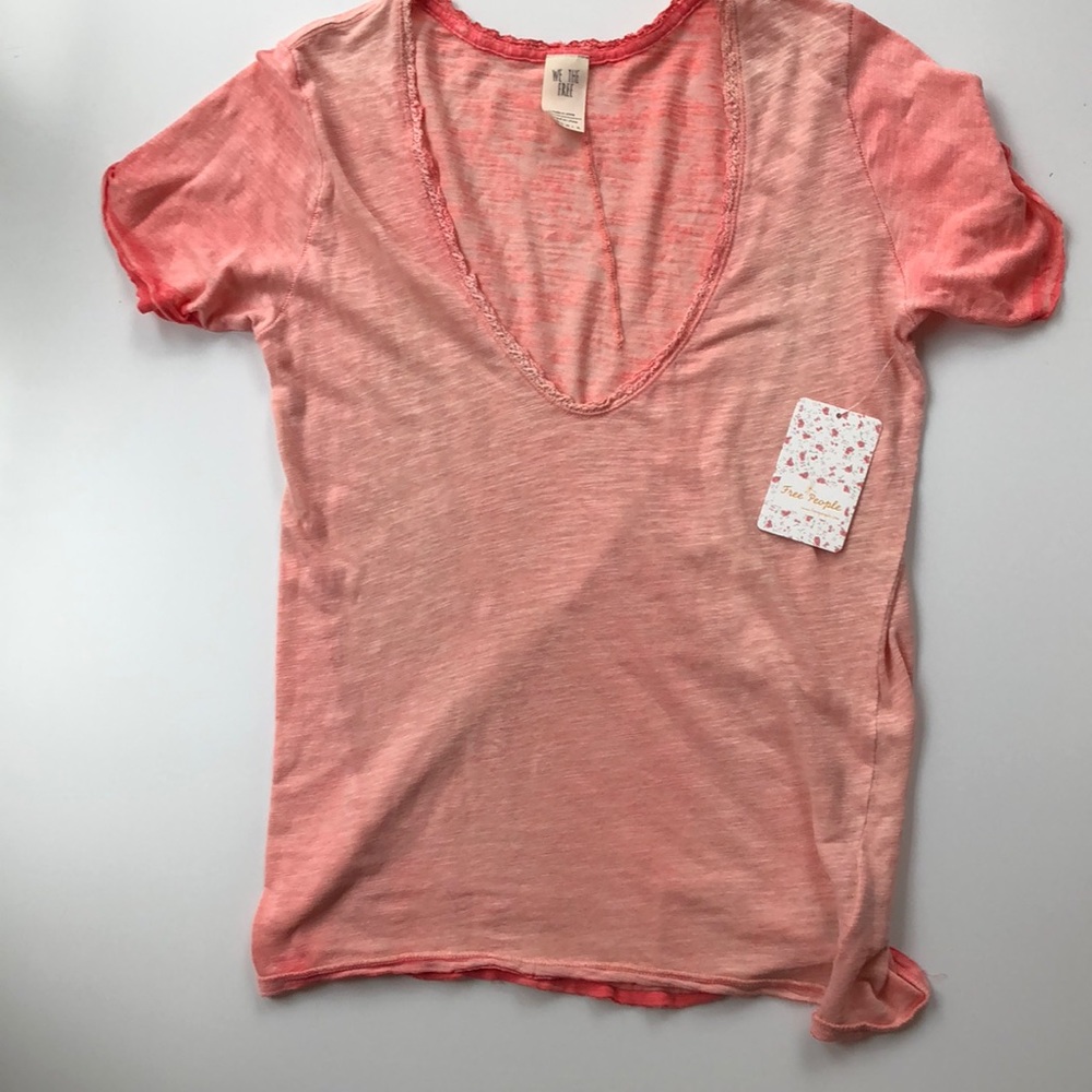 Free People new with tags gorgeous coral shirt !